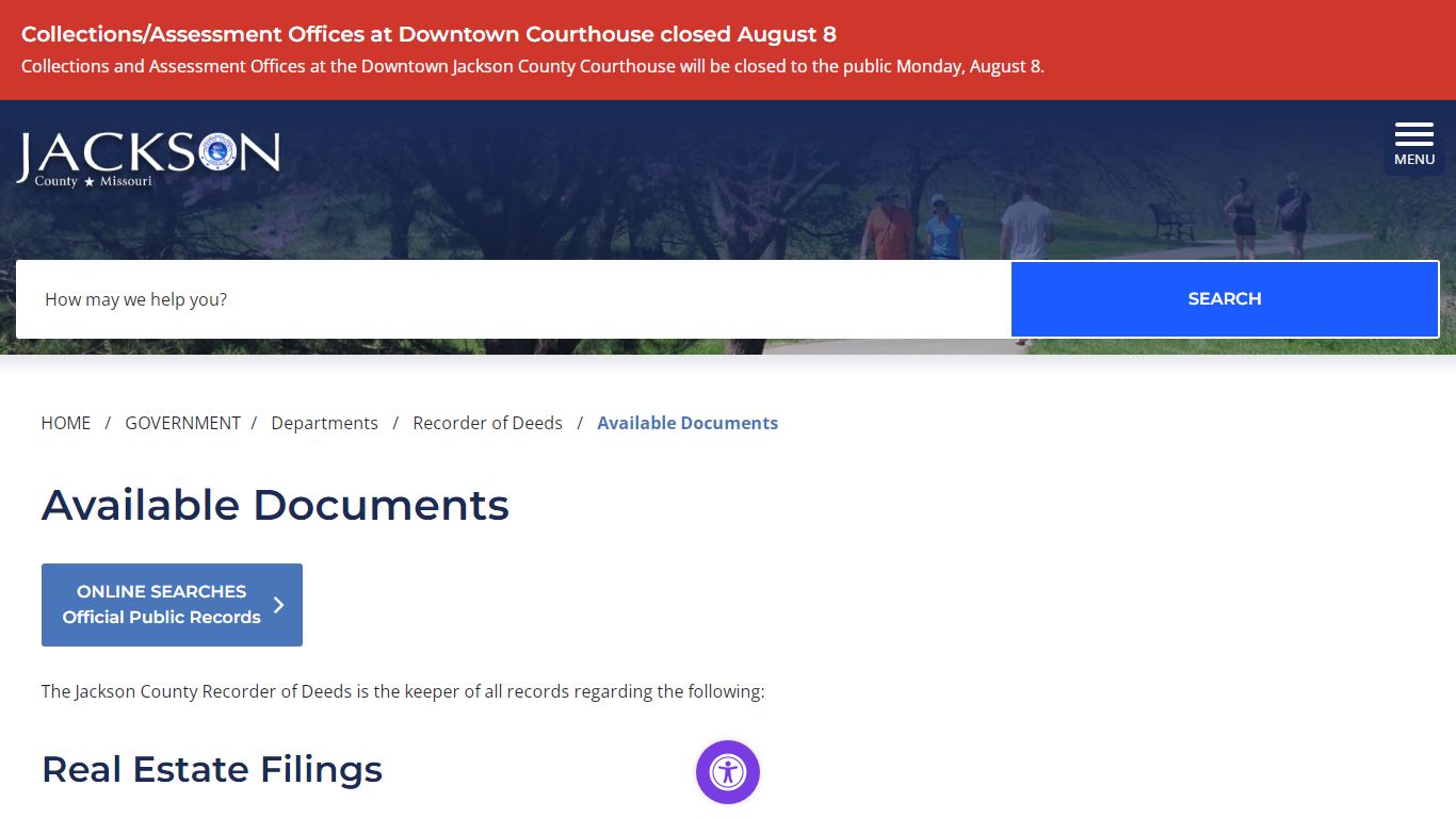 Available Documents - Jackson County MO